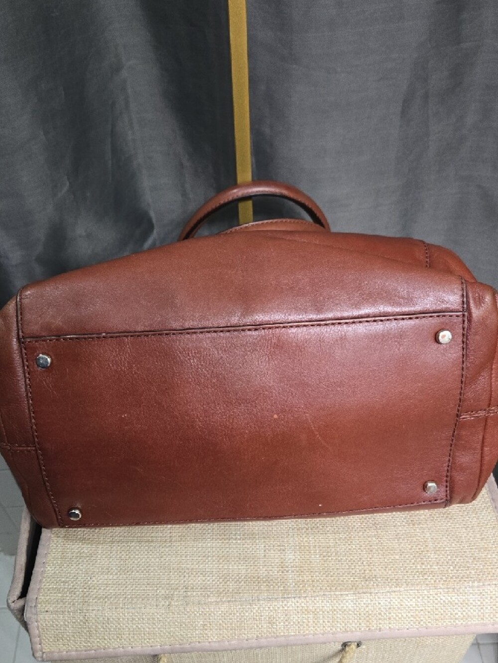kate spade Vintage Brown Leather Satchel - Picture 4 of 13